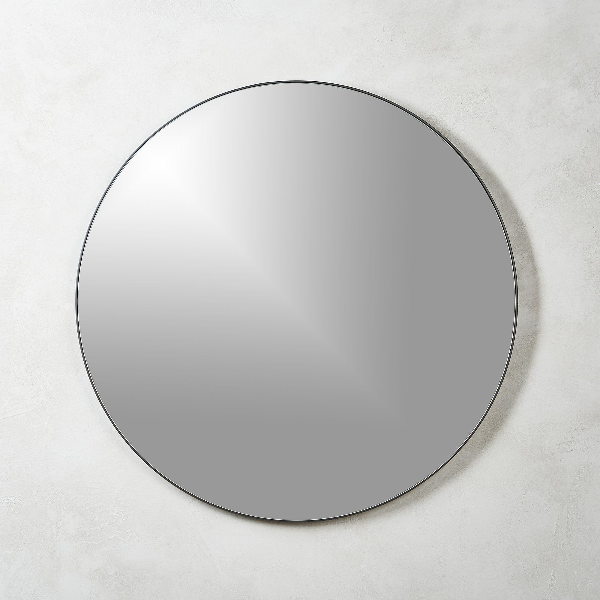 Black Infinity Edge Round Mirror | Free Shipping | Luxe Mirrors Pertaining To Round Edge Wall Mirrors (View 12 of 15)