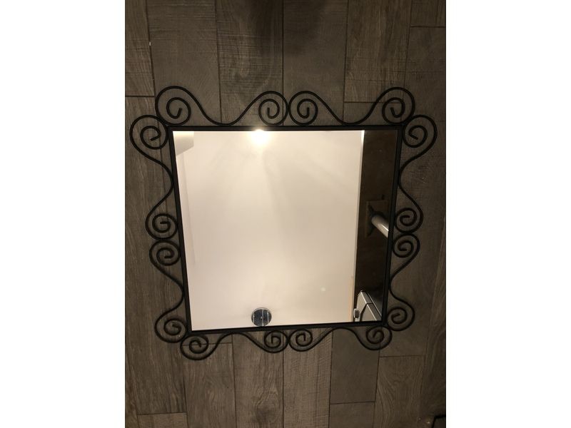 Black Metal Framed Mirror 🥇 | Posot Class Pertaining To Black Metal Wall Mirrors (View 5 of 15)