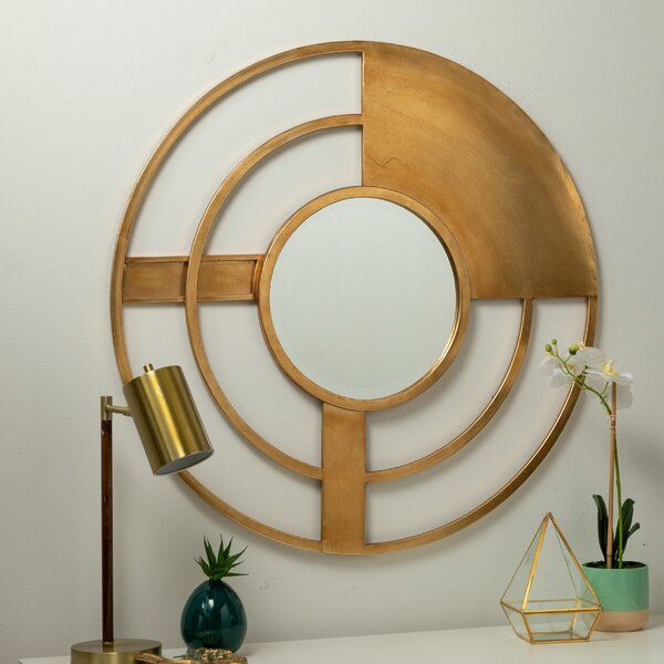 Bloomsbury Market Beveled Round Modern & Contemporary Beveled Accent Within Gaunts Earthcott Modern &amp; Contemporary Beveled Accent Mirrors (View 8 of 15)