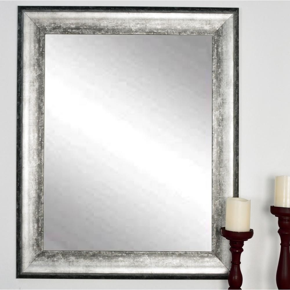 Brandtworks Kingston Silver Decorative Framed Wall Mirror Av39med – The Throughout Silver Asymmetrical Wall Mirrors (View 4 of 15)