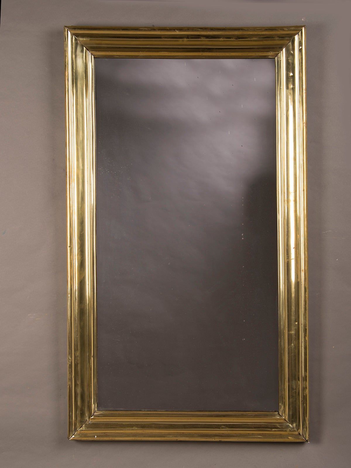 Brass Ribbed Frame Antique French Bistro Mirror, Circa 1875 At 1stdibs For Antique Brass Wall Mirrors (View 10 of 15)