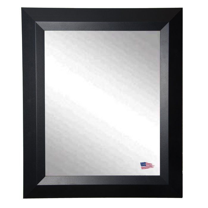 Brayden Studio Contemporary Matte Black Wall Mirror & Reviews | Wayfair Within Framed Matte Black Square Wall Mirrors (View 6 of 15)
