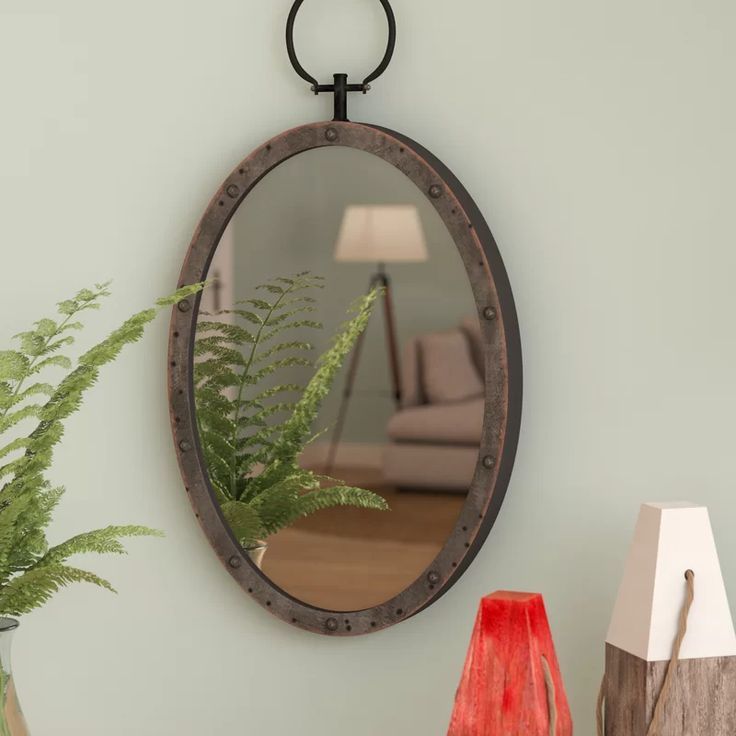 Breakwater Bay Rustic Accent Mirror & Reviews | Wayfair | Accent Pertaining To Grid Accent Mirrors (View 13 of 15)