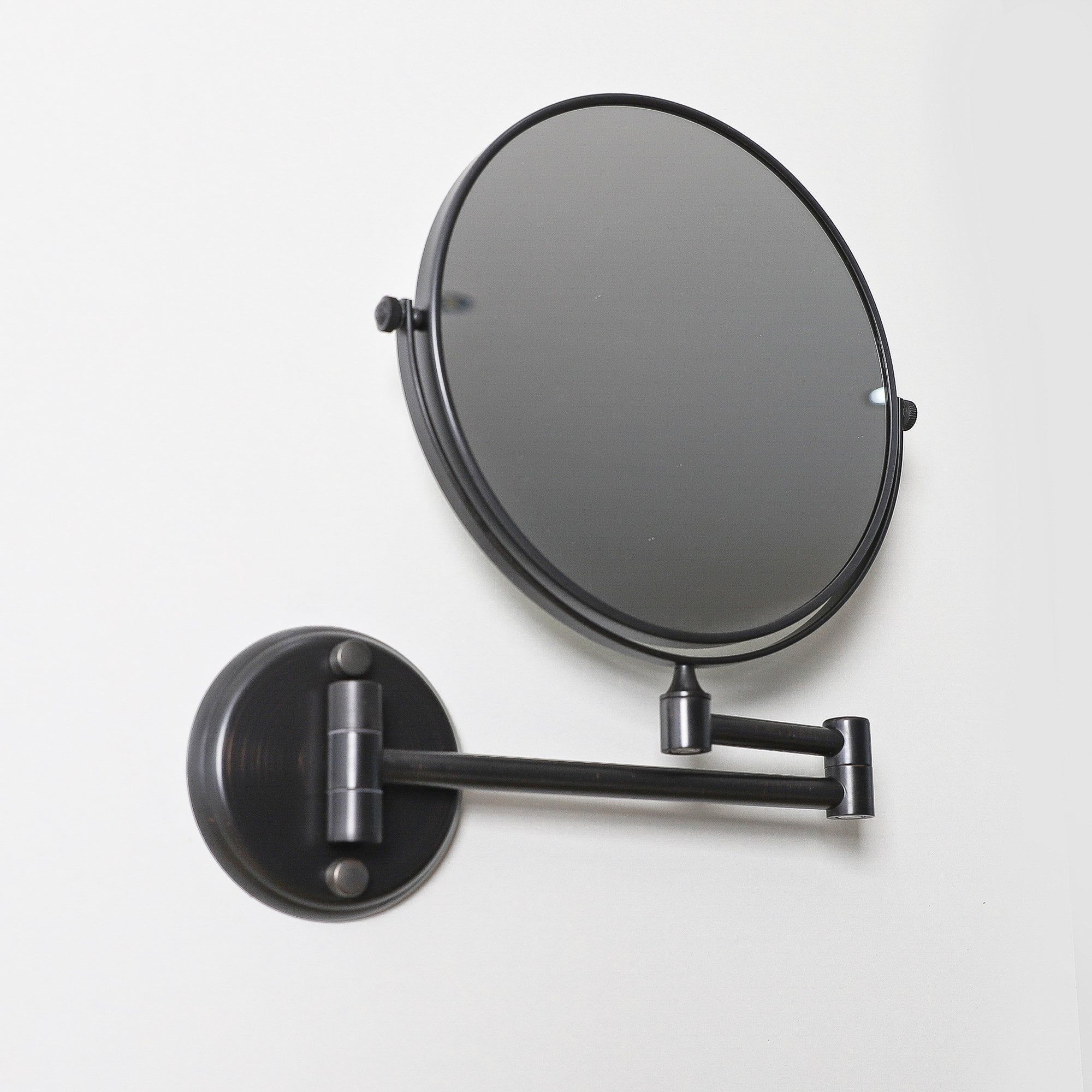 Brushed Matte Black Wall Mount Cosmetic Mirror Pertaining To Matte Black Arch Top Mirrors (View 4 of 15)