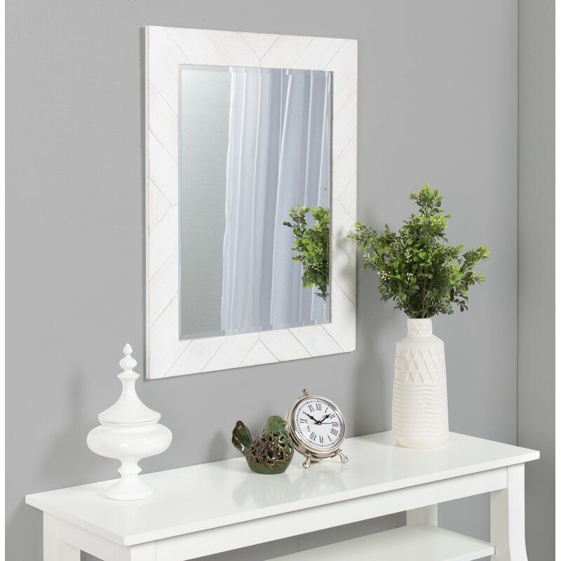 Bungalow Rose Osterman Eclectic Beveled Distressed Accent Mirror For Shildon Beveled Accent Mirrors (View 3 of 15)