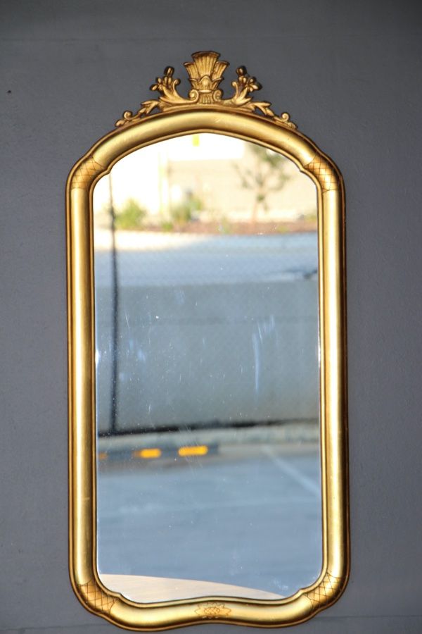 Buy Gold Leaf Gilt Wood Mirror 1920 Sweden From Antiques And Design Online Within Butterfly Gold Leaf Wall Mirrors (View 9 of 15)