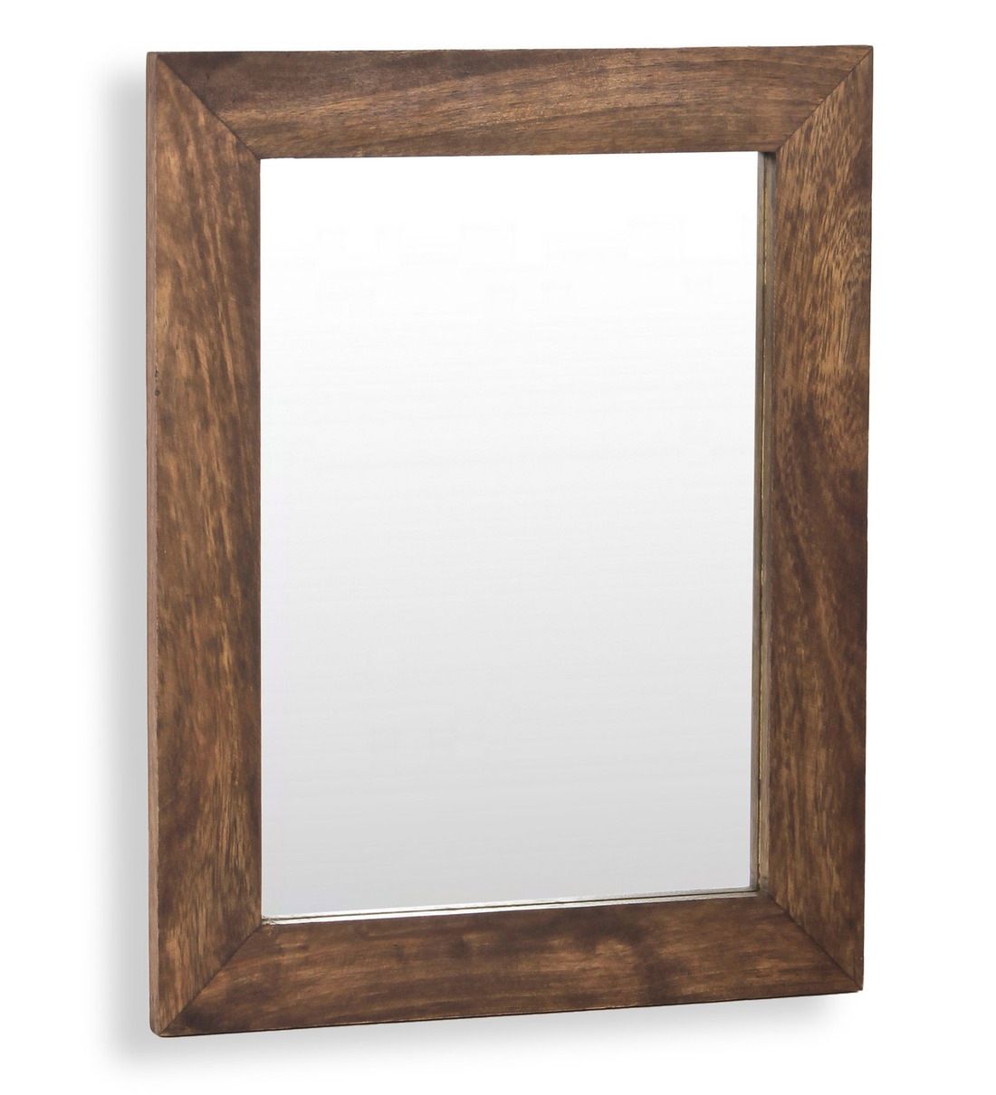 Buy Mango Wood Rectangle Wall Mirror In Walnut Colourfabuliv Online With Walnut Wood Wall Mirrors (View 14 of 15)