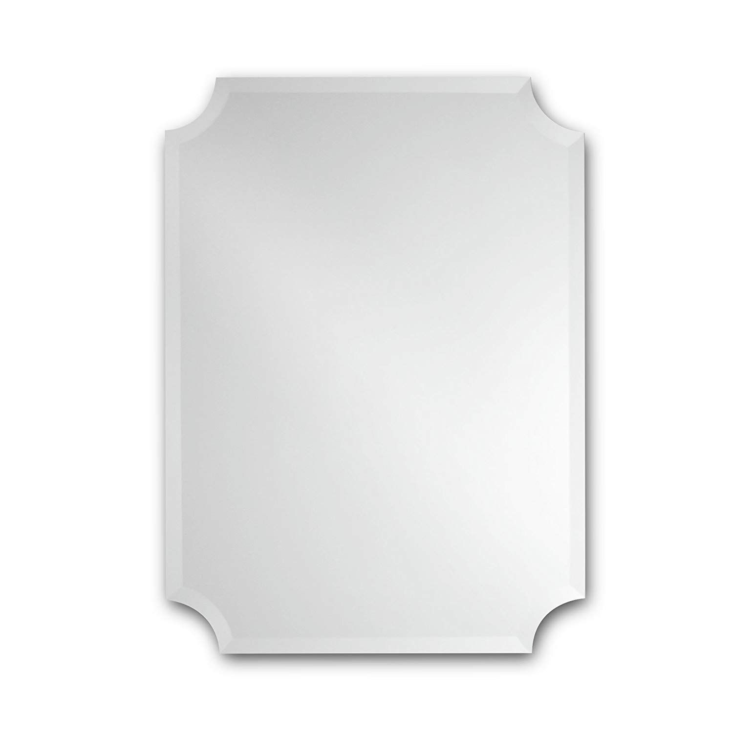 Buy The Better Bevel Round Frameless Wall Mirror | Bathroom, Vanity For Rounded Edge Rectangular Wall Mirrors (View 2 of 15)