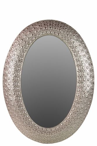 Buy Truly Precious & Magnificent Oval Shaped Metal Mirror W/ Stunning Inside Black Oval Cut Wall Mirrors (View 3 of 15)