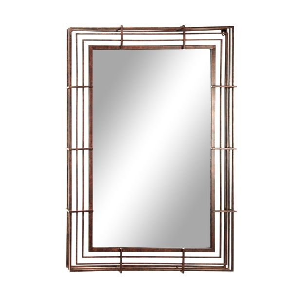 Caged Mirror | Framed | Decorative | Frameless | Clean Cut | Bevelled Pertaining To Cut Corner Frameless Beveled Wall Mirrors (View 10 of 15)