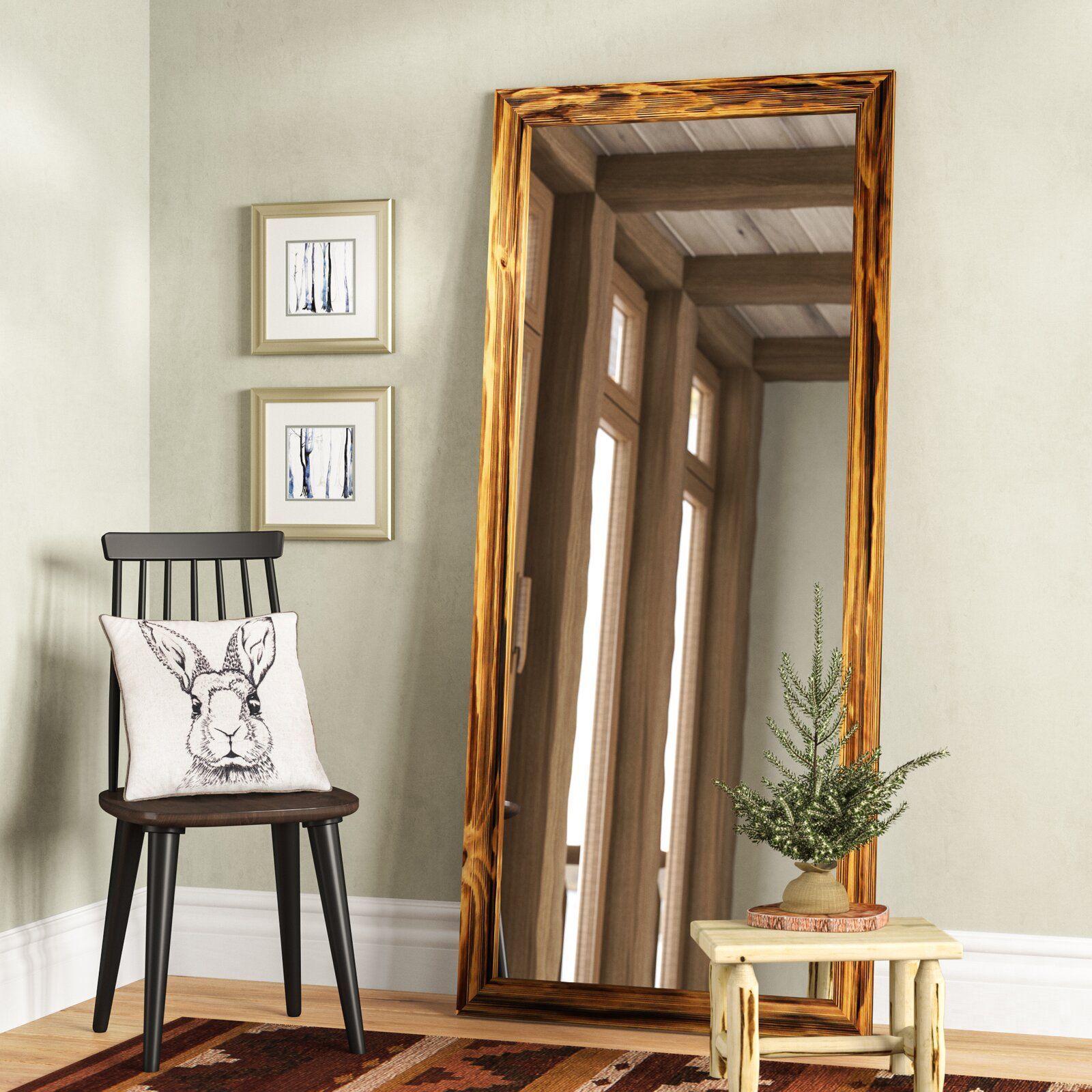 Cairo Platinum Gold Decorative Wall Mirror | Rustic Full Length Mirror For Reba Accent Wall Mirrors (View 4 of 15)
