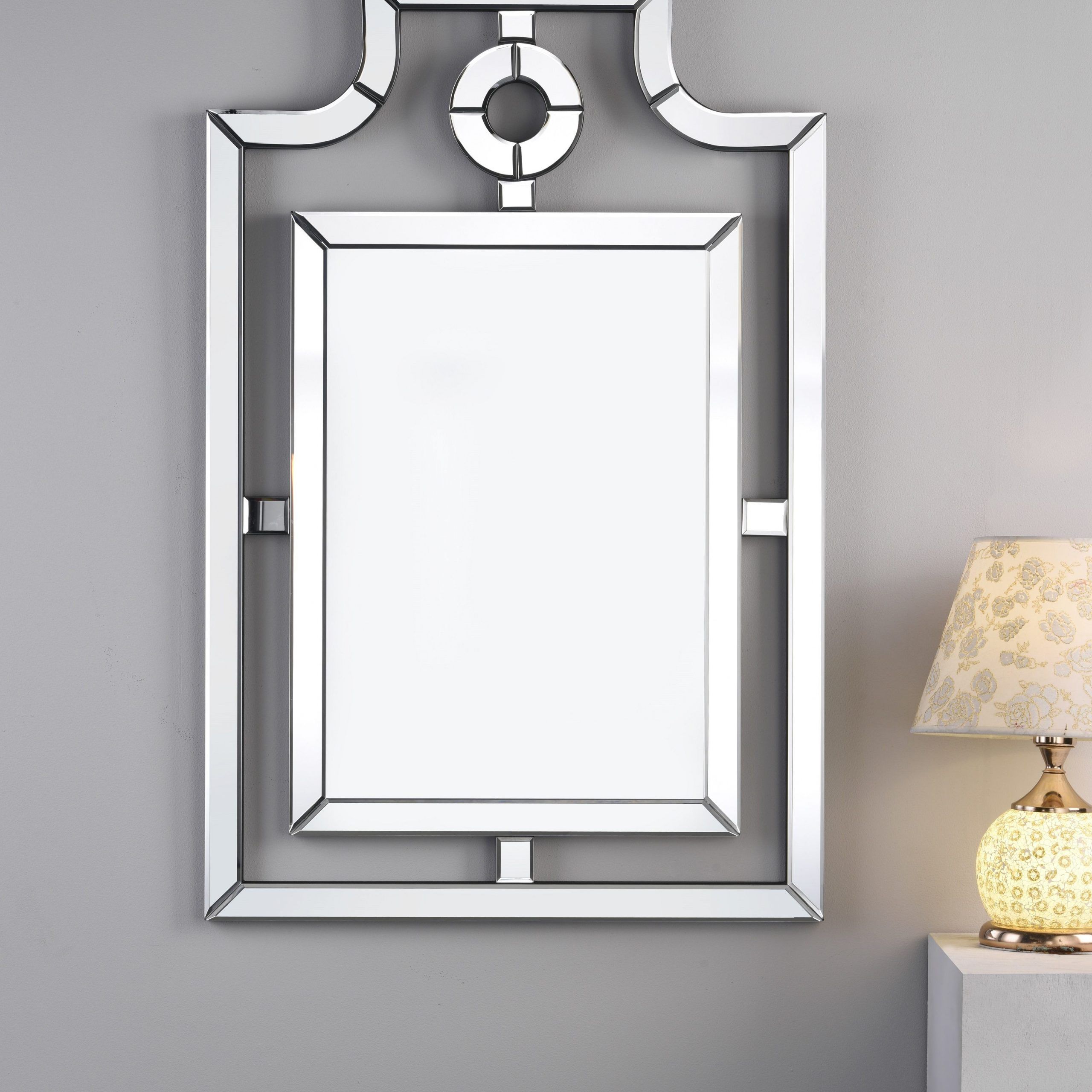 Cairo Silver Rectangular Modern Wall Mirror | Furniturebox Pertaining To Wall Mirrors (View 2 of 15)