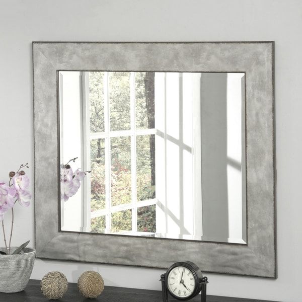 Carbon Loft Rusted Edge Aged Zinc Wall Mirror – Overstock – 28353576 Inside Edged Wall Mirrors (View 15 of 15)