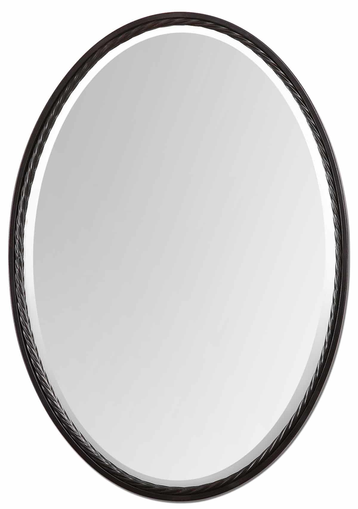 Casalina Oil Rubbed Bronze Oval Mirroruttermost Throughout Ceiling Hung Oiled Bronze Oval Mirrors (View 5 of 15)