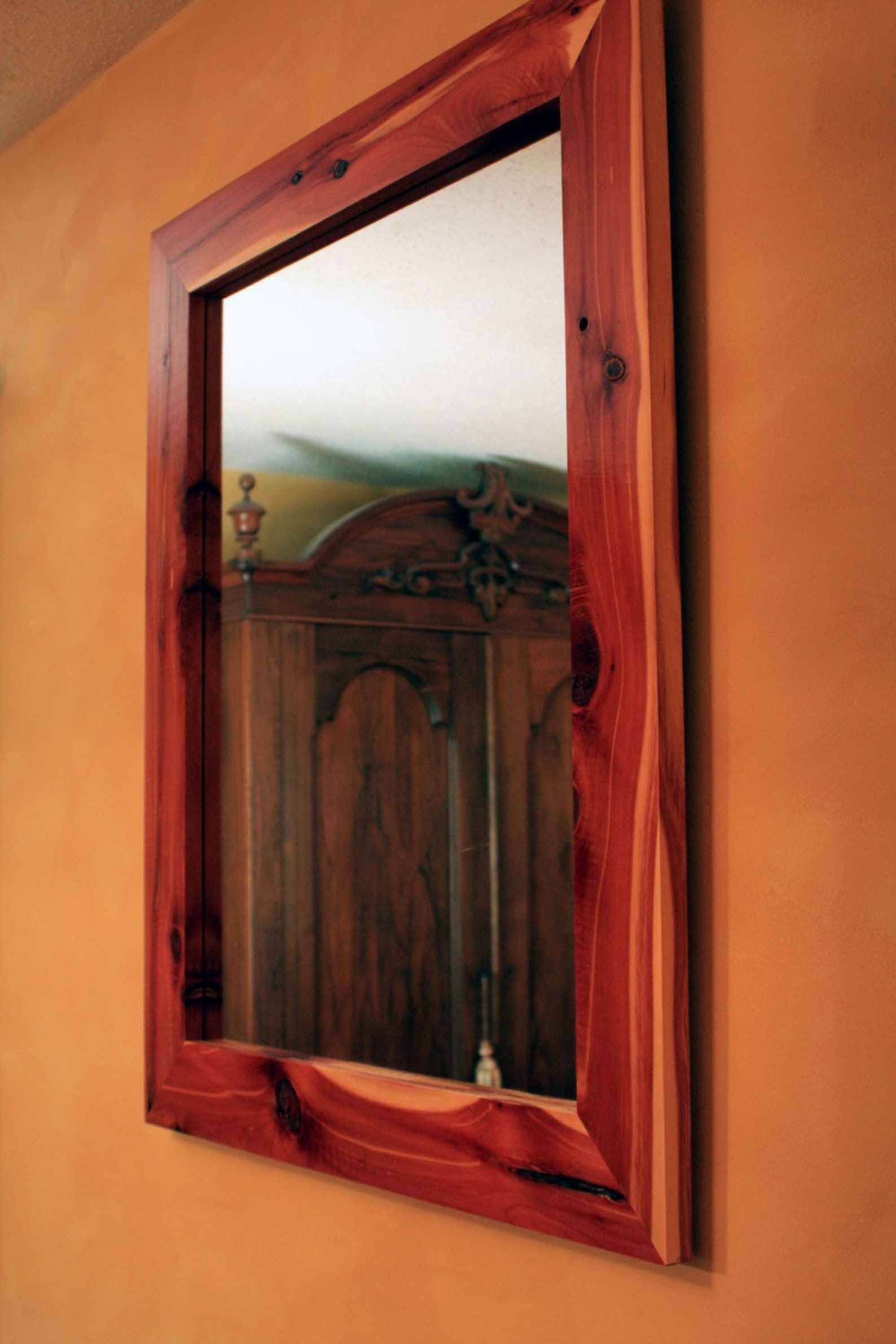 Cedar Framed Mirror. Solid Wood Framed Mirror. Natural Mirror (View 11 of 15)