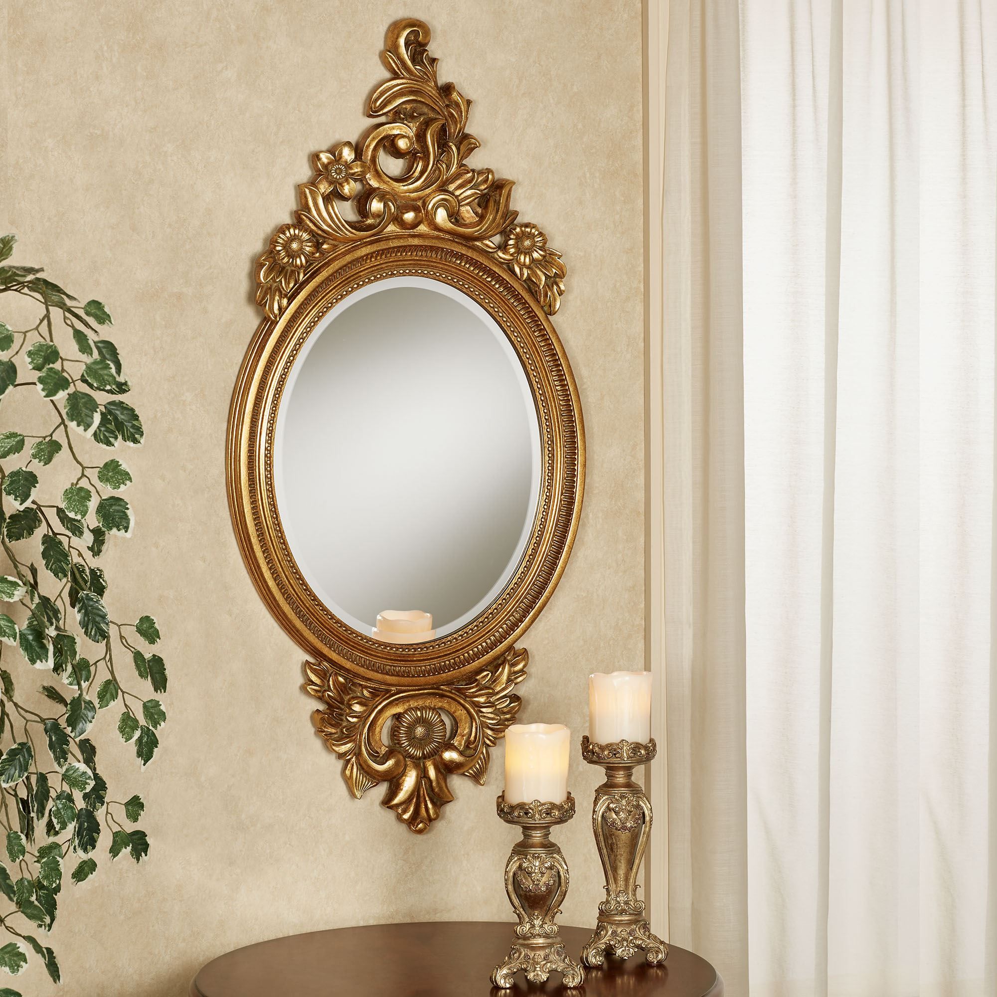 Cesena Decorative Oval Wall Mirror With Regard To Booth Reclaimed Wall Mirrors Accent (View 2 of 15)