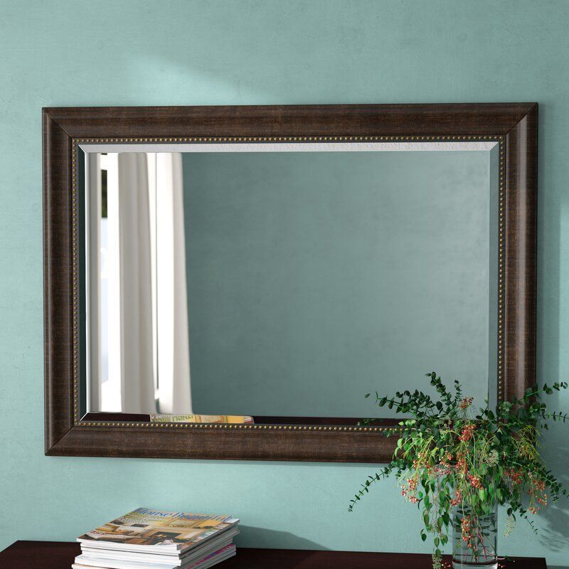 Charlton Home Vassallo Beaded Bronze Beveled Wall Mirror & Reviews For Bronze Beaded Oval Cut Mirrors (View 14 of 15)