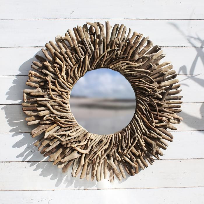 Circular Driftwood Mirror | Wall Mirror | Coastal Mirror – Buy The Sea Pertaining To Cromartie Tree Branch Wall Mirrors (View 13 of 15)