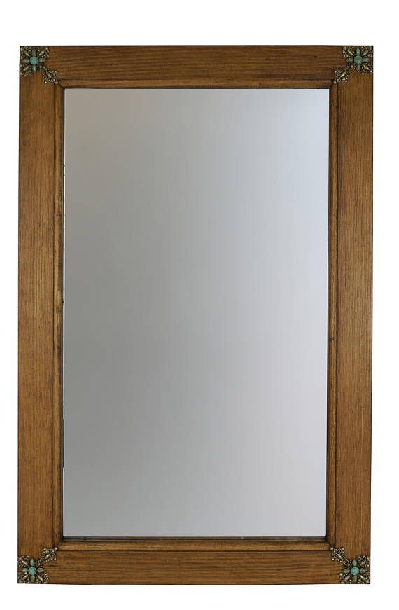 Concho Cross Rustic Mirror Wood Mexican 21x33 Rustic Western–clavos Throughout Natural Wood Grain Vanity Mirrors (View 15 of 15)