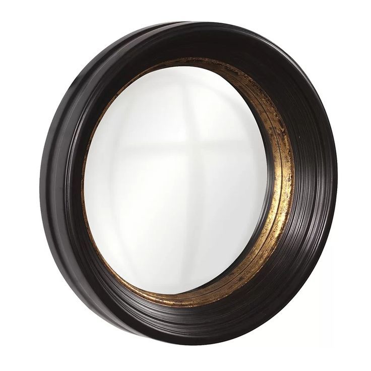 Convex Round Brown Wall Mirror | Convex Mirror, Brown Wall Mirrors Throughout Brown Leather Round Wall Mirrors (View 15 of 15)