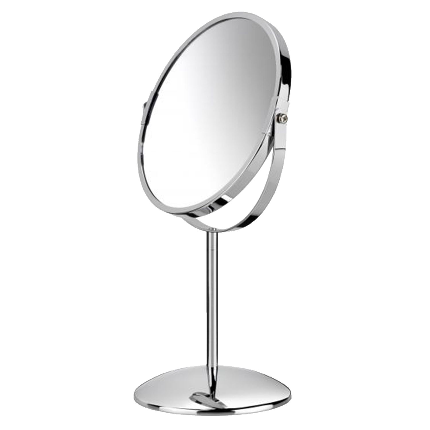 Croydex Make Up Mirror Standing 2x Magnification Round Pedestal Shaving Within Sunburst Standing Makeup Mirrors (View 3 of 15)