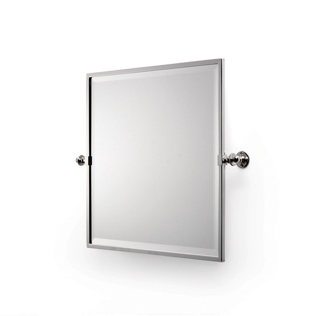 Crystal Wall Mounted Square Tilting Mirror Contemporary, Metal, Mirror Within Square Modern Wall Mirrors (View 6 of 15)