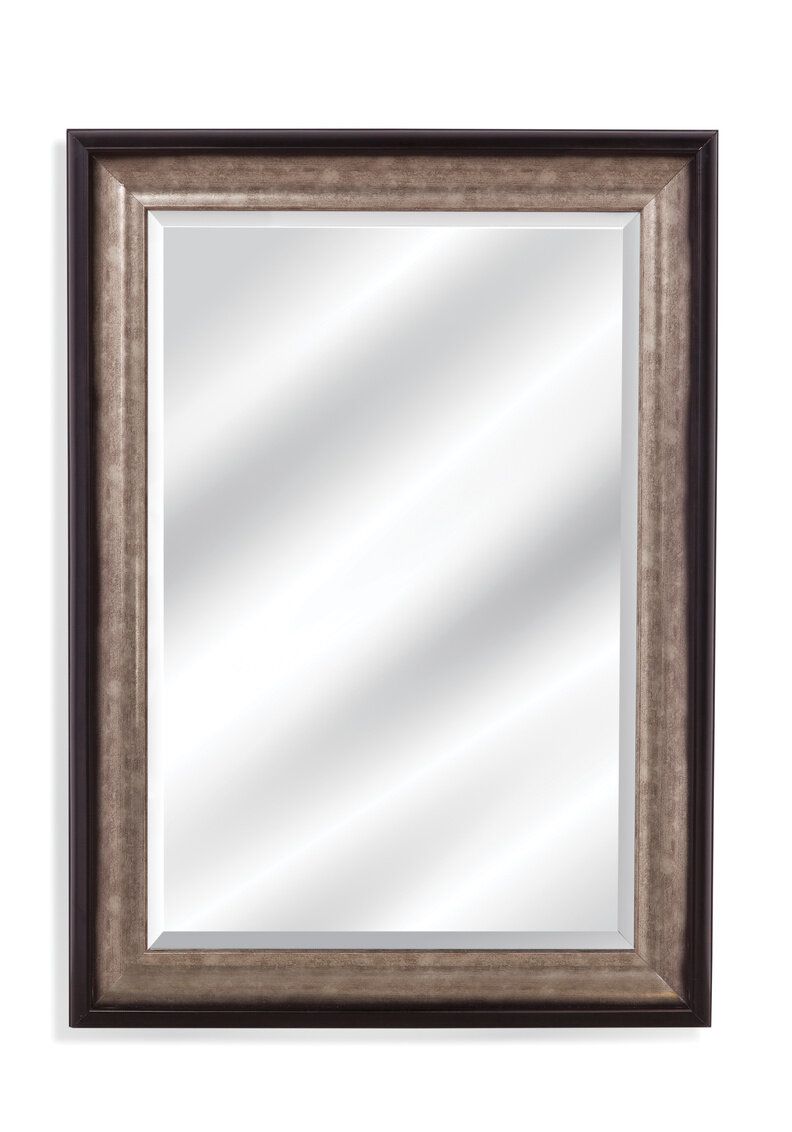 Darby Home Co Rectangle Black And Silver Wood Wall Mirror | Ebay Inside Black Wood Wall Mirrors (View 11 of 15)