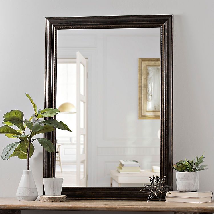 Dark Bronze Framed Mirror, 30x42 In. | Kirklands | Mirror, Mirror In Silver And Bronze Wall Mirrors (Photo 14 of 15)