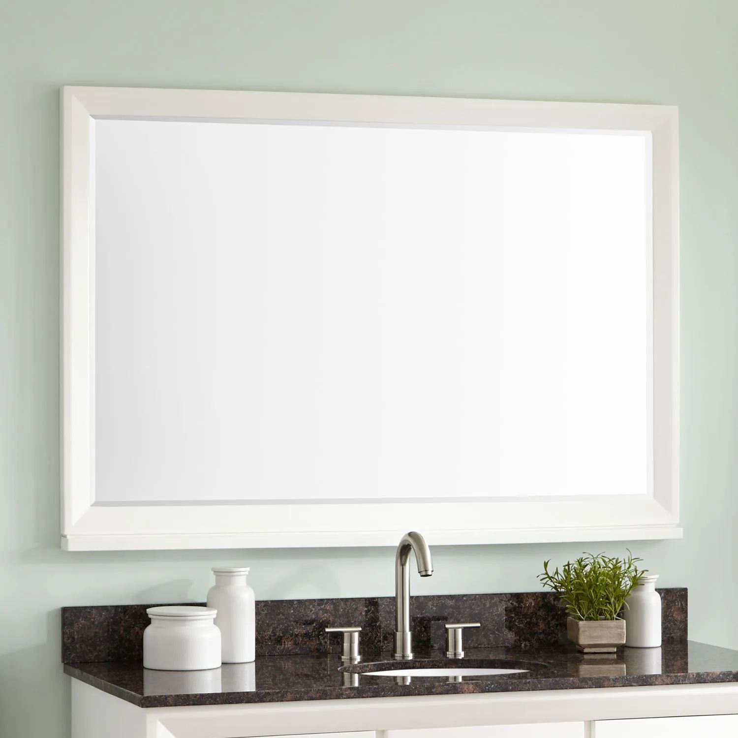 Davyn Vanity Mirror – White – Bathroom In White Decorative Vanity Mirrors (View 12 of 15)