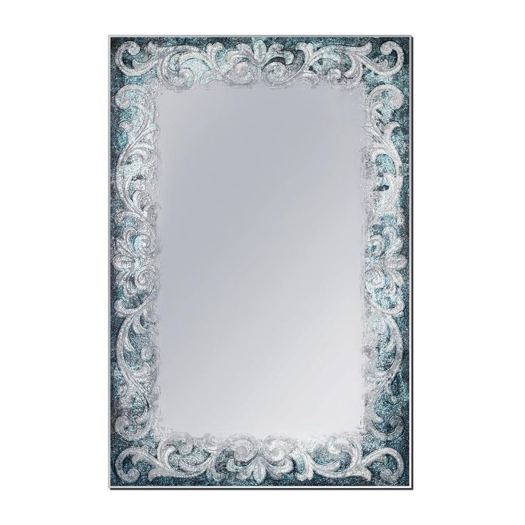 Deco Mirror Blue 24 In. W X 36 In (View 11 of 15)