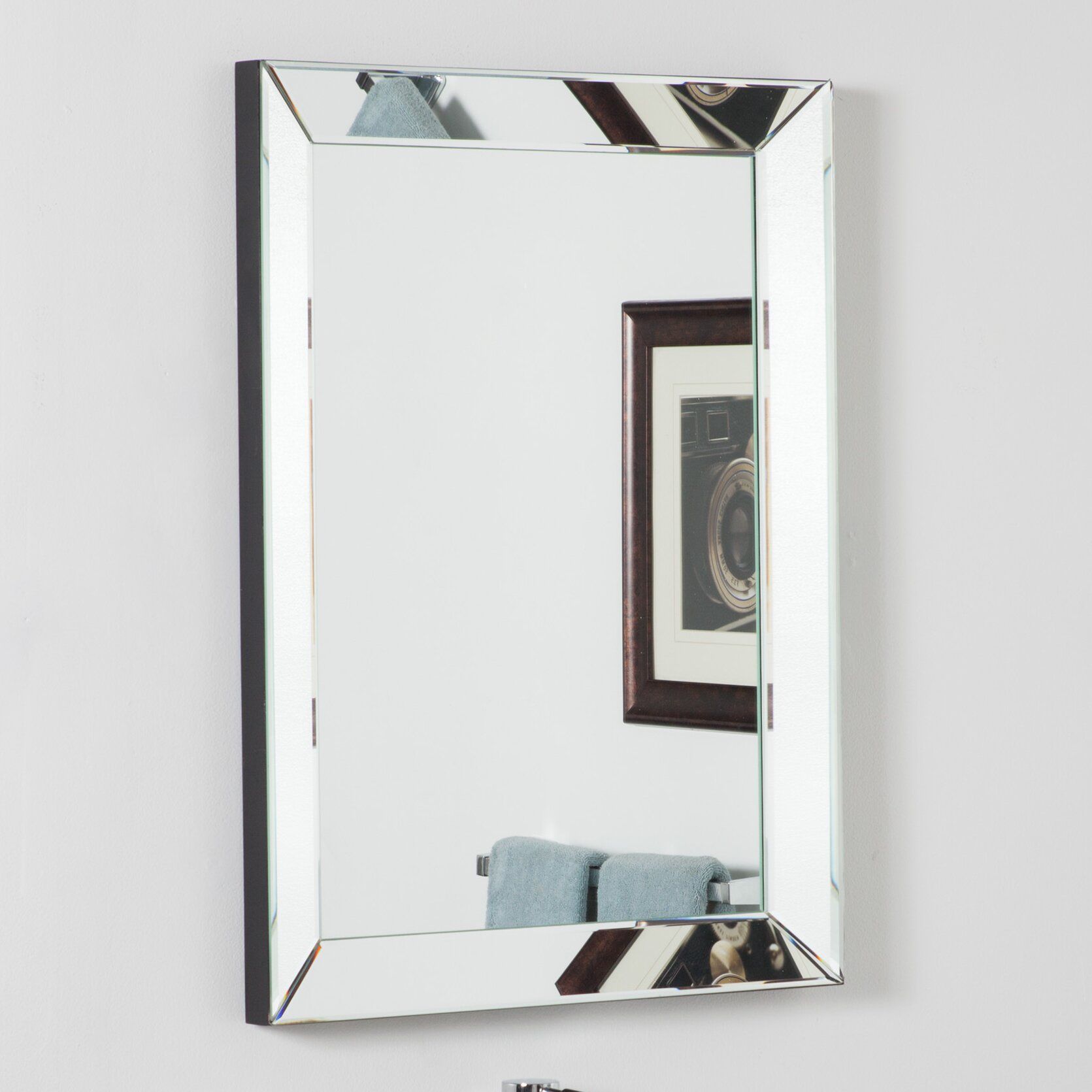 Decor Wonderland Mirror Framed Wall Mirror & Reviews | Wayfair For Mirror Framed Bathroom Wall Mirrors (View 12 of 15)