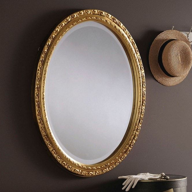 Decorative Gold Ornate Oval Wall Mirror | Wall Mirrors In Tellier Accent Wall Mirrors (View 11 of 15)