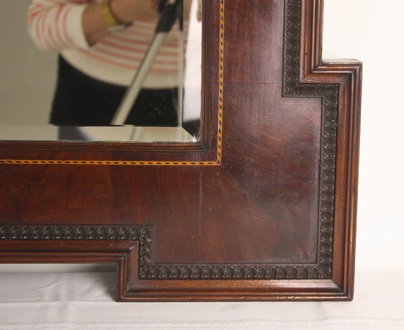 Decorative Inlaid Antique English Mahogany Mirror At 1stdibs Intended For Mahogany Accent Wall Mirrors (View 5 of 15)
