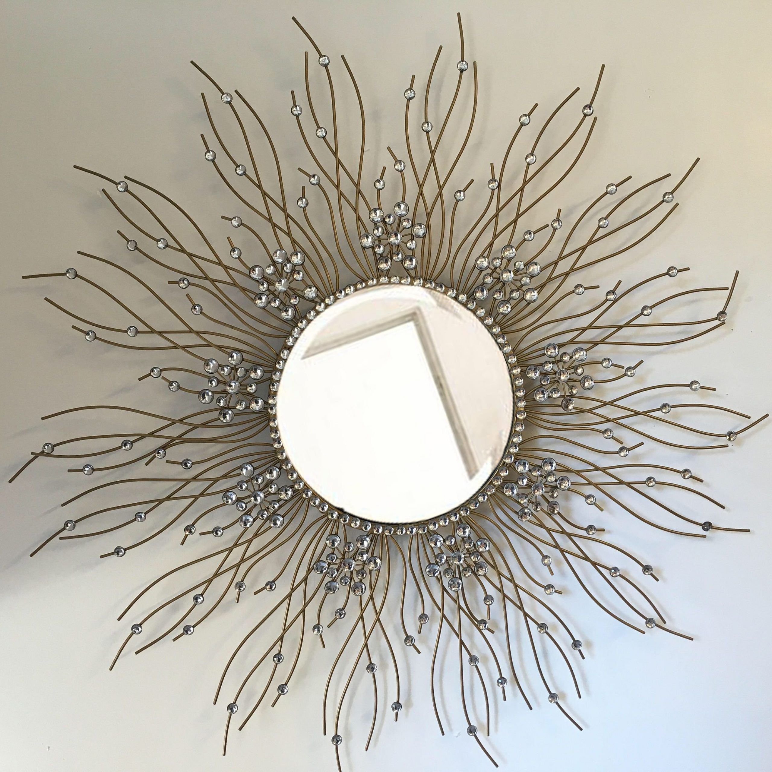Decorative Starburst Mirrormetal Wall Mirrorwall Hanging | Etsy Pertaining To Orion Starburst Wall Mirrors (View 15 of 15)