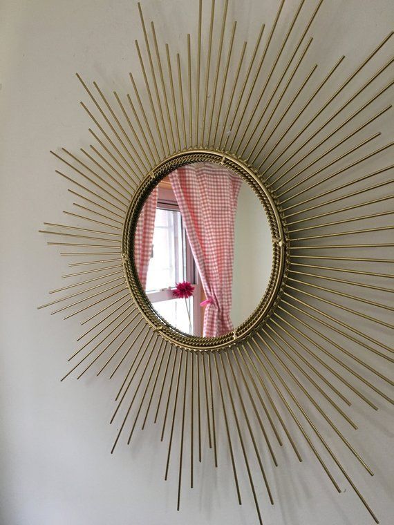 Decorative Starburst Mirrormetal Wall Mirrorwall Hanging | Etsy With Regard To Orion Starburst Wall Mirrors (Photo 5 of 15)
