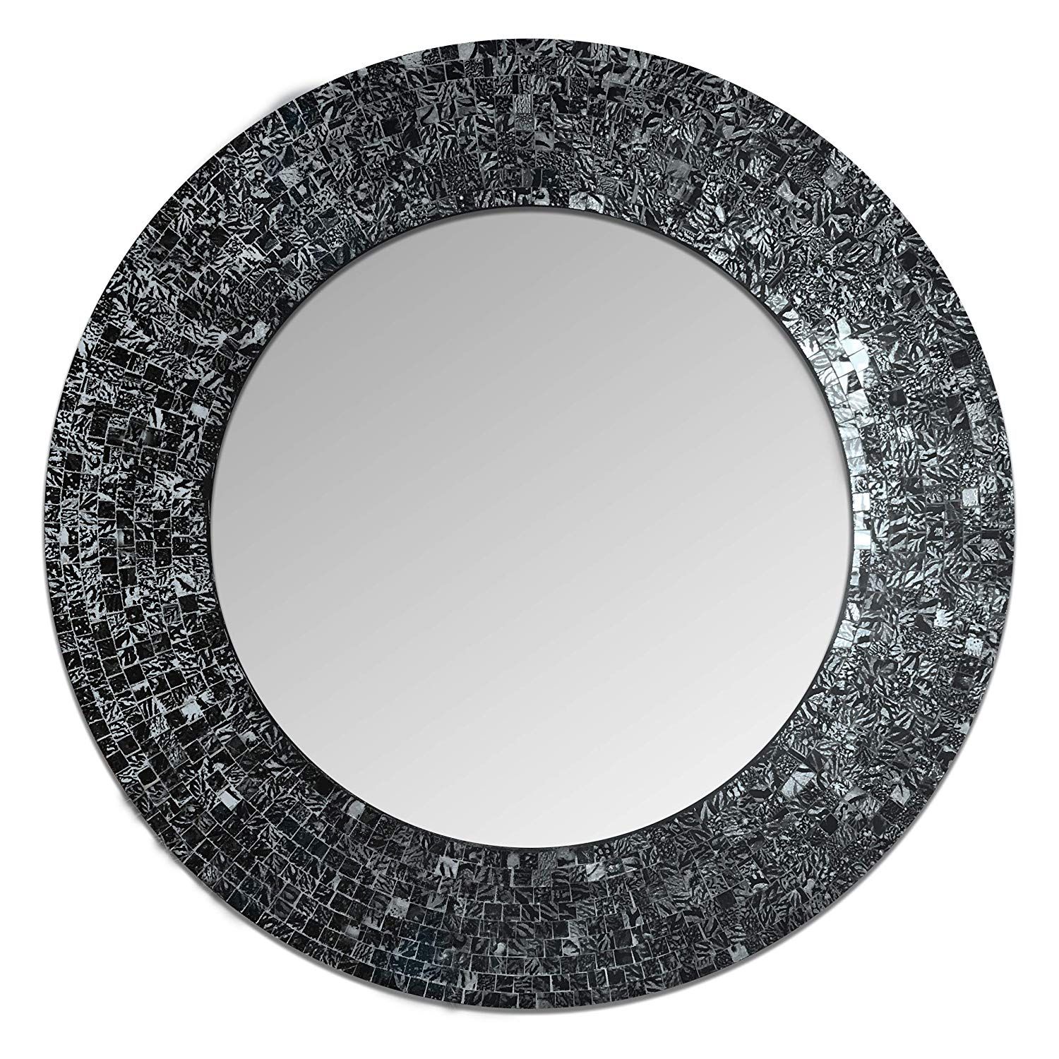 Decorshore 24" Traditional Mosaic Mirror, Wall Mirror, Decorative Wall For Alissa Traditional Wall Mirrors (View 12 of 15)