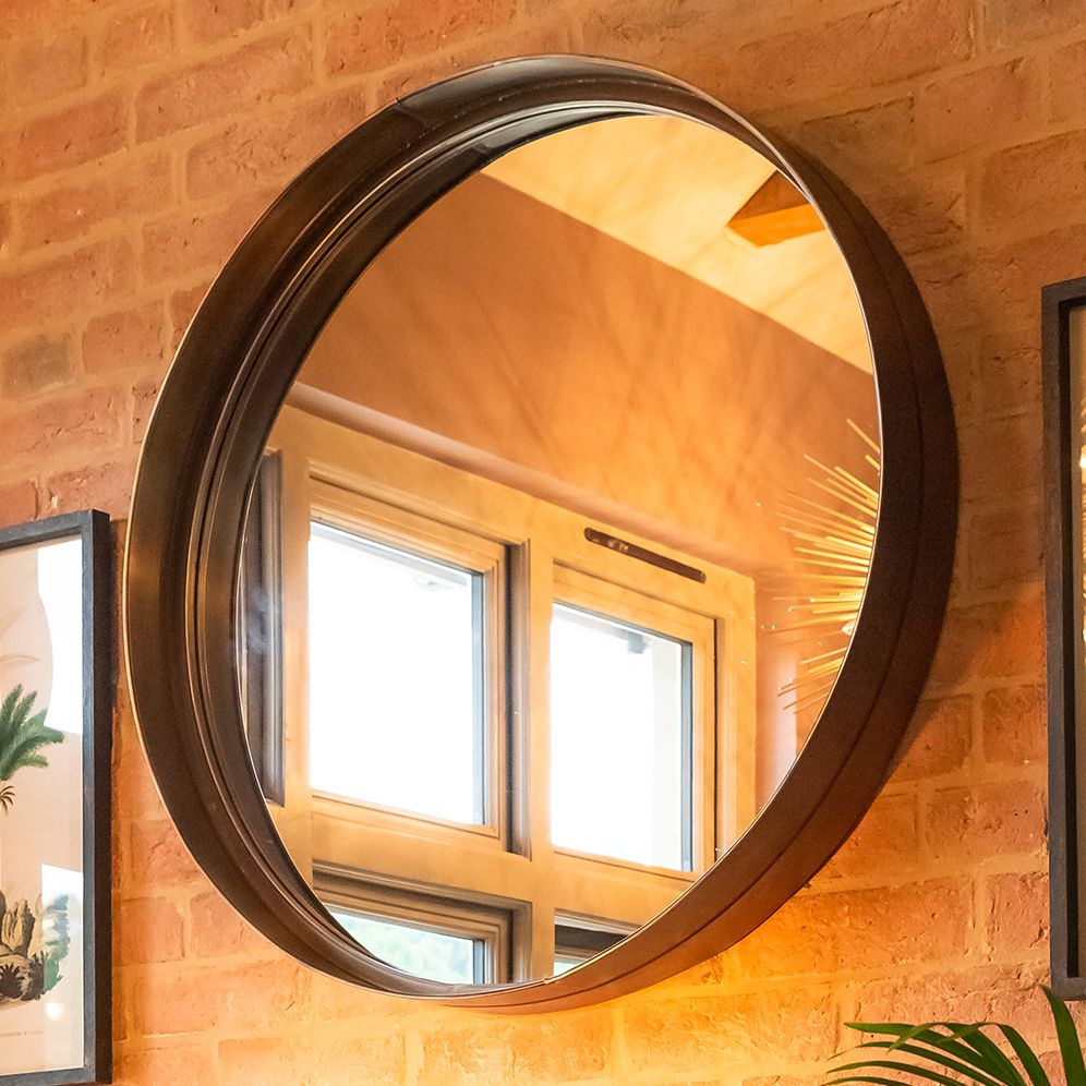 Deep Framed Metal Mirror | Bronze Metal Mirror | Margo & Plum Intended For Wall Mirrors (View 1 of 15)