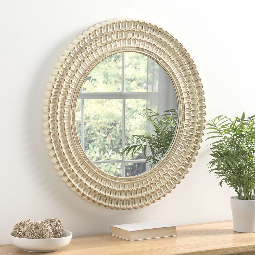 Delicacy Round Mirror | Modern Mirrors | Amor Decor With Gingerich Resin Modern &amp; Contemporary Accent Mirrors (View 11 of 15)