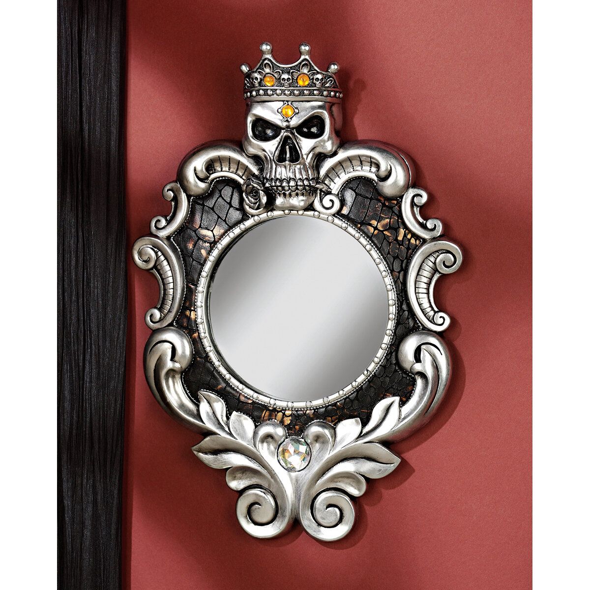 Design Toscano The Fairest One Of All Wall Mirror | Ebay With Regard To Karn Vertical Round Resin Wall Mirrors (View 4 of 15)