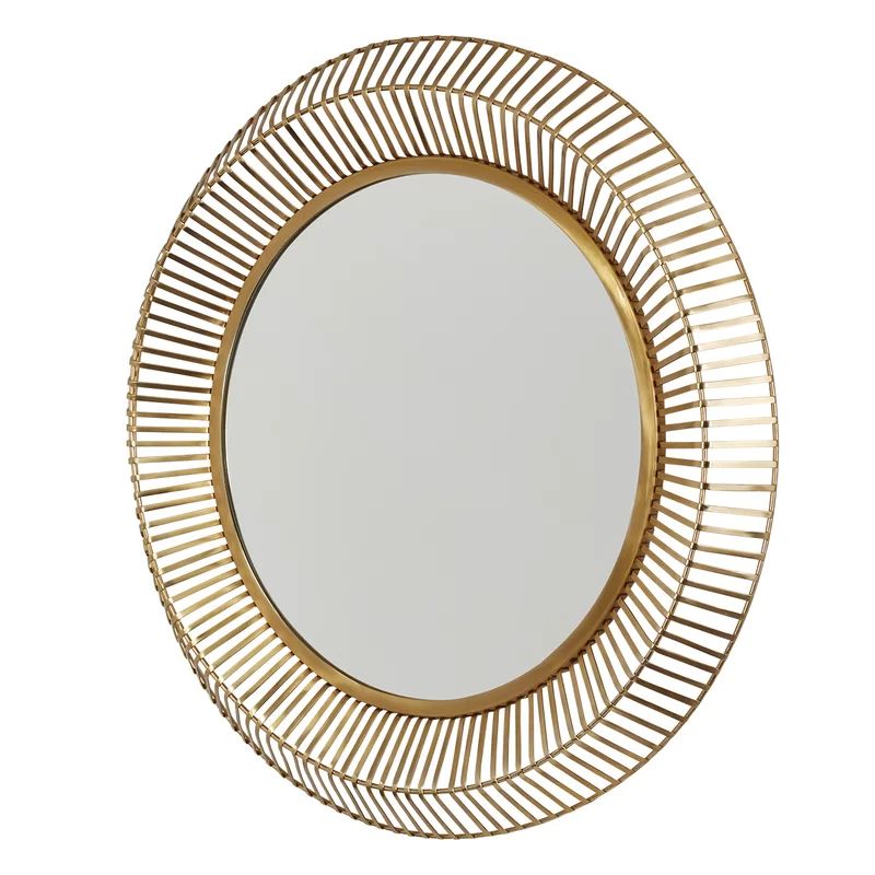 Dhruv Metal Glam Accent Mirror | Accent Mirrors, Round Gold Mirror Inside Broadmeadow Glam Accent Wall Mirrors (View 5 of 15)