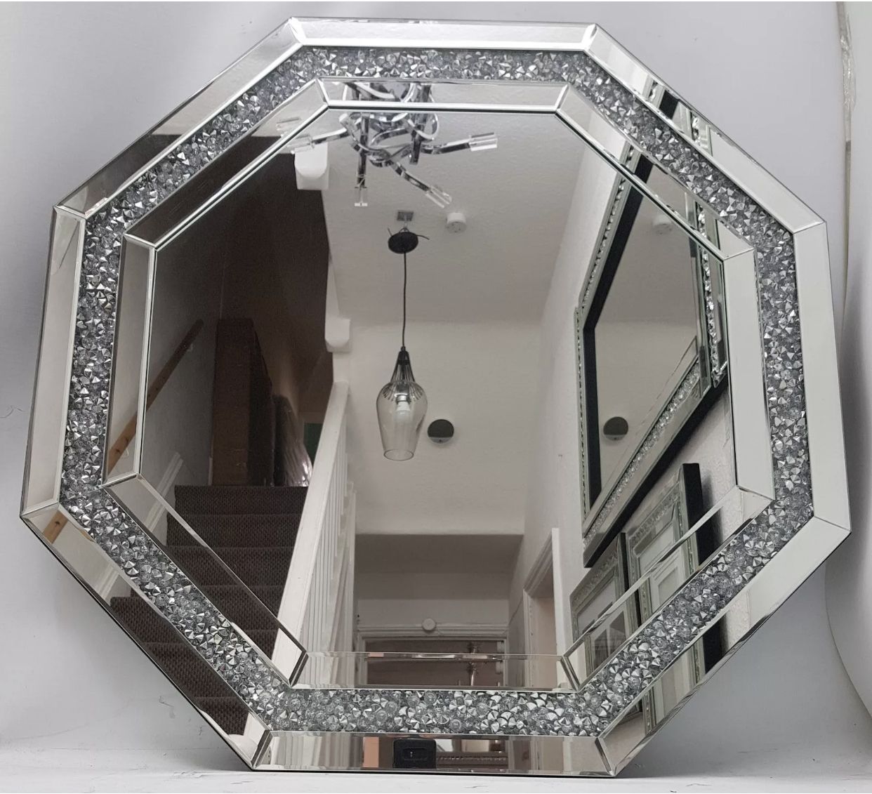 Diamond Crush | Octagonal Wall Mirror S C In Traditional Frameless Diamond Wall Mirrors (View 2 of 15)