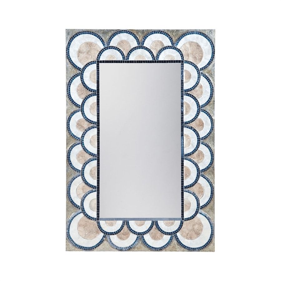 Dimond Home 47.3 In L X 31.5 In W Navy Blue Framed Wall Mirror At Lowes In Blue Wall Mirrors (Photo 12 of 15)