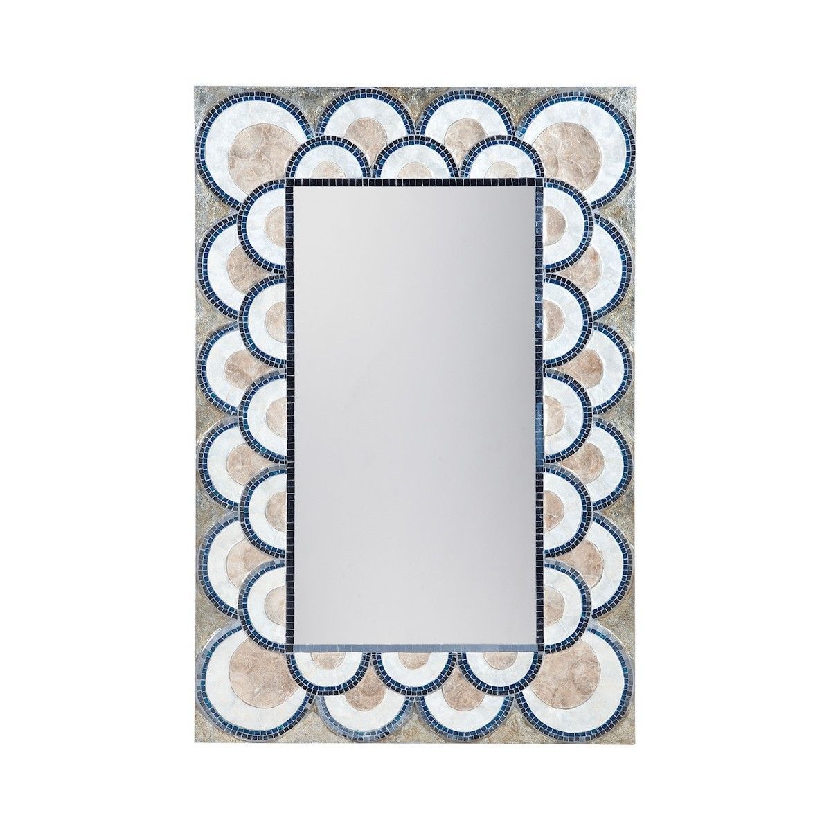 Dimond Home 7163 071 Art Deco Capiz Shell And Glass Mosaic Mirror Within Shell Mosaic Wall Mirrors (View 11 of 15)
