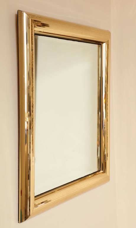 Disco Ball Gold Square Mirror Frame At 1stdibs With Gold Square Oversized Wall Mirrors (View 2 of 15)