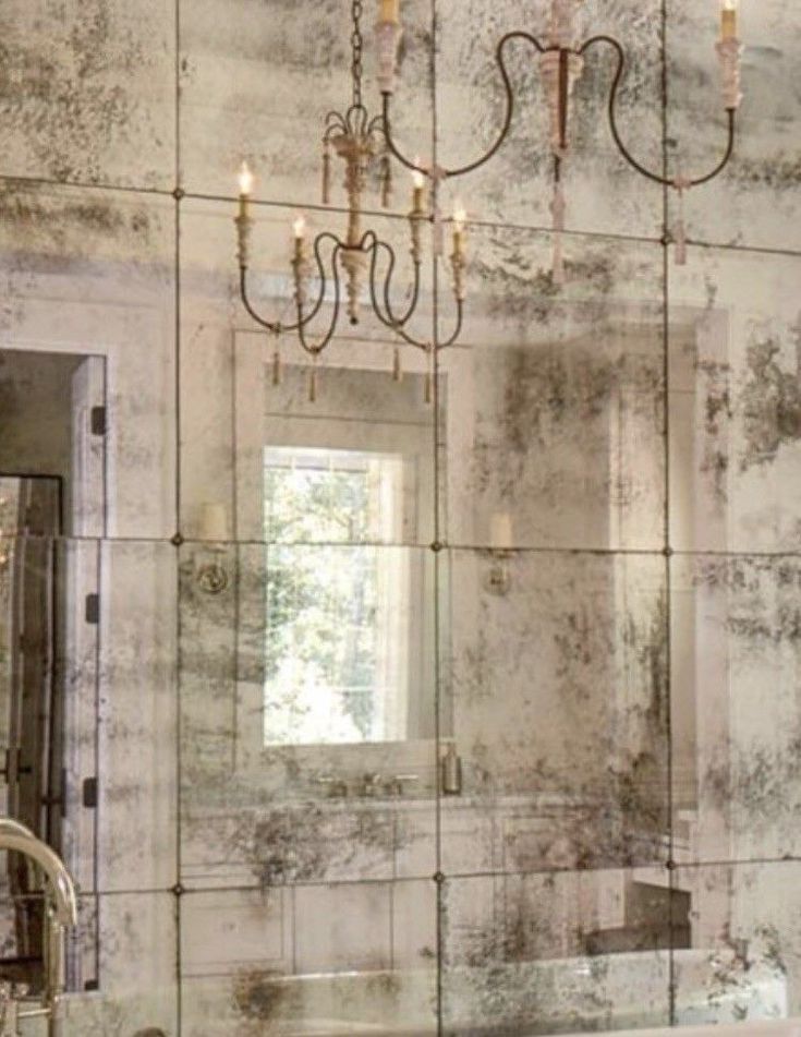 Distressed And Aged Mirror Tiles (View 1 of 15)