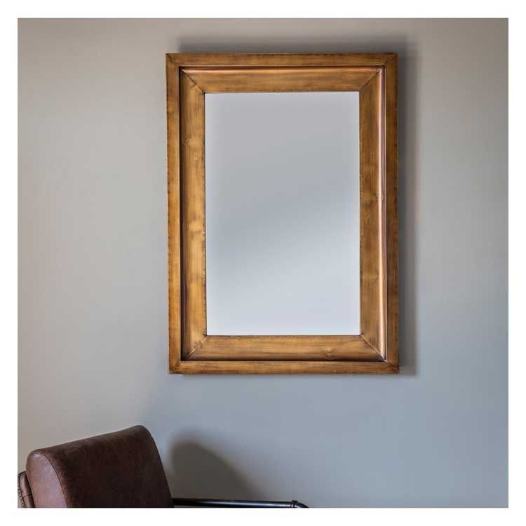 Distressed Gold Wall Mirror 76 X 107cm | Wall Mirrors Rectangular, Gold Pertaining To Diamondville Modern &amp; Contemporary Distressed Accent Mirrors (View 12 of 15)