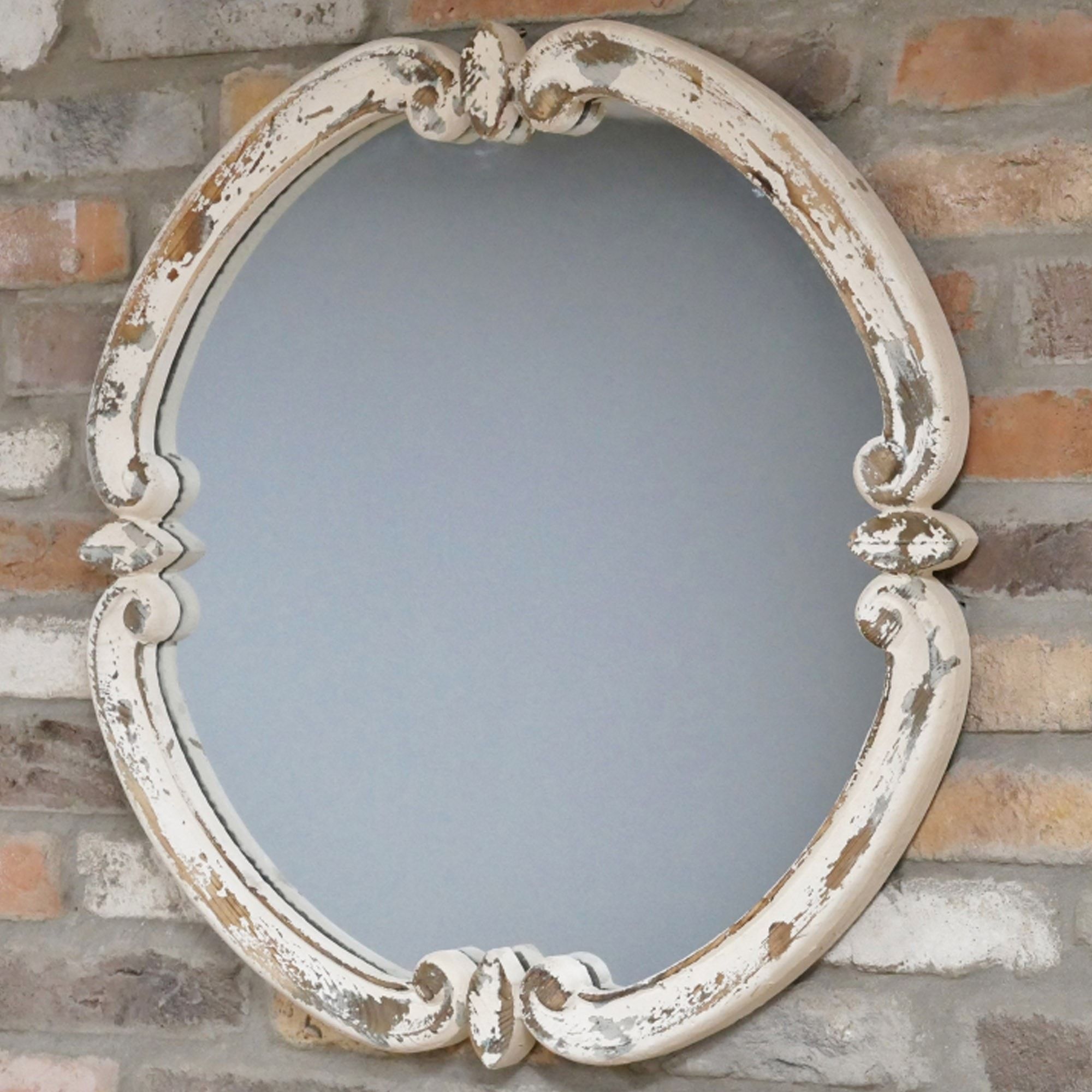 Distressed White Mirror | Wall Mirrors | Decorative Mirrors Throughout Wall Mirrors (View 12 of 15)