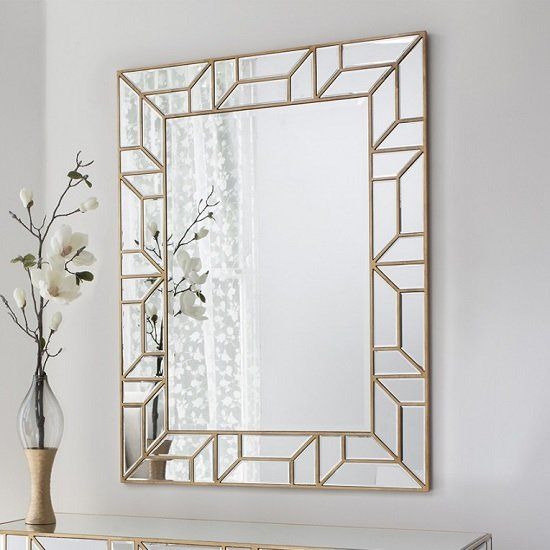 Dresden Decorative Wall Mirror Rectangular In Painted Gold With Regard To Warm Gold Rectangular Wall Mirrors (View 14 of 15)