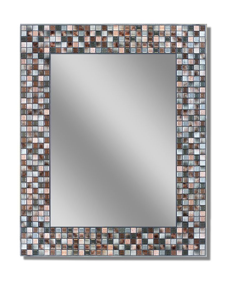 Earthtoned Copper/bronze Mosaic – Decorative Frameless Wall Mirror For Copper Bronze Wall Mirrors (View 7 of 15)