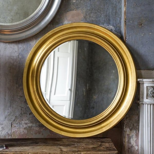 Eclipse Classic Gold Round Wall Mirror From Curiosity Interiors In Golden Voyage Round Wall Mirrors (View 14 of 15)
